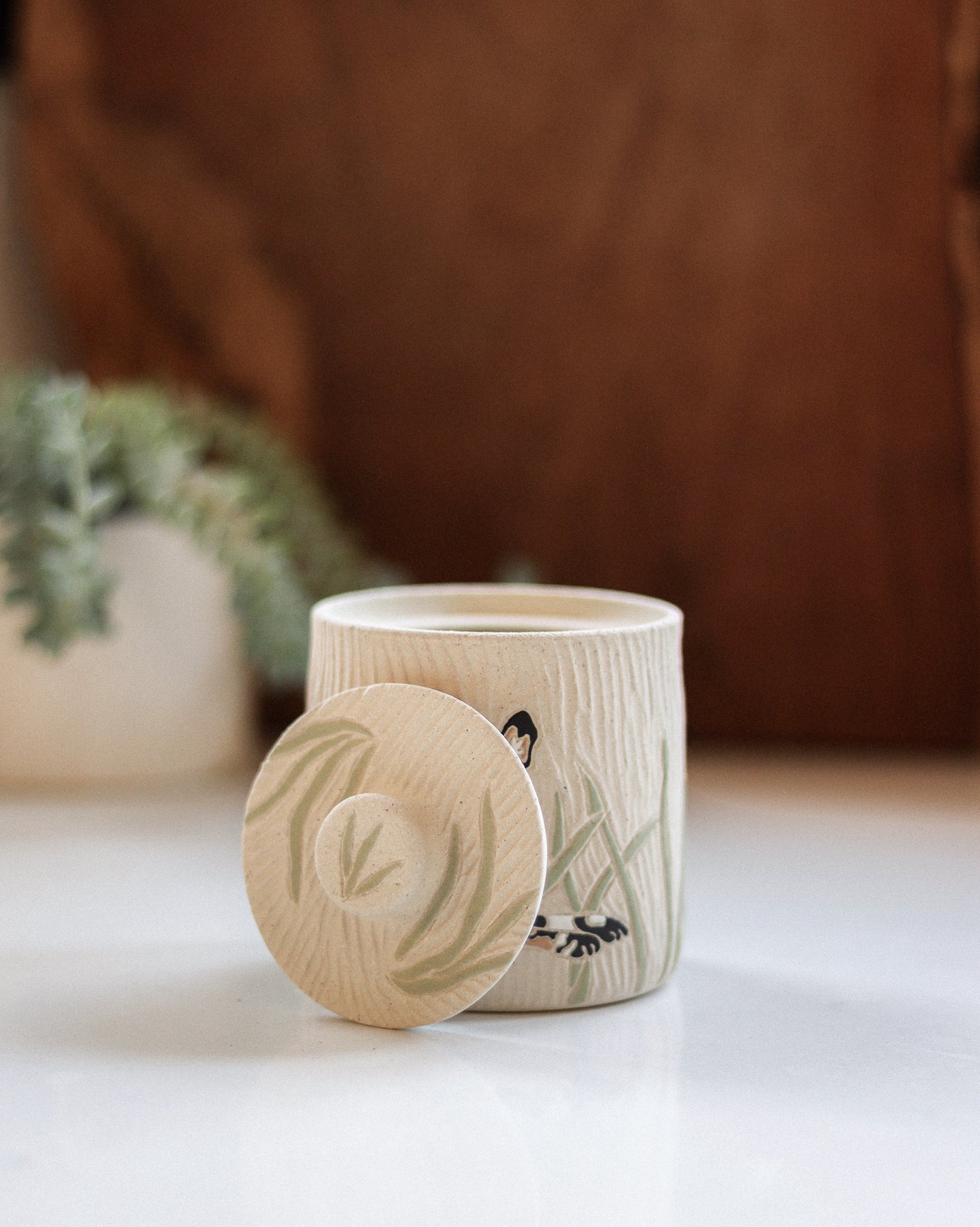 African Wild Dogs & Grasslands Salt Jar