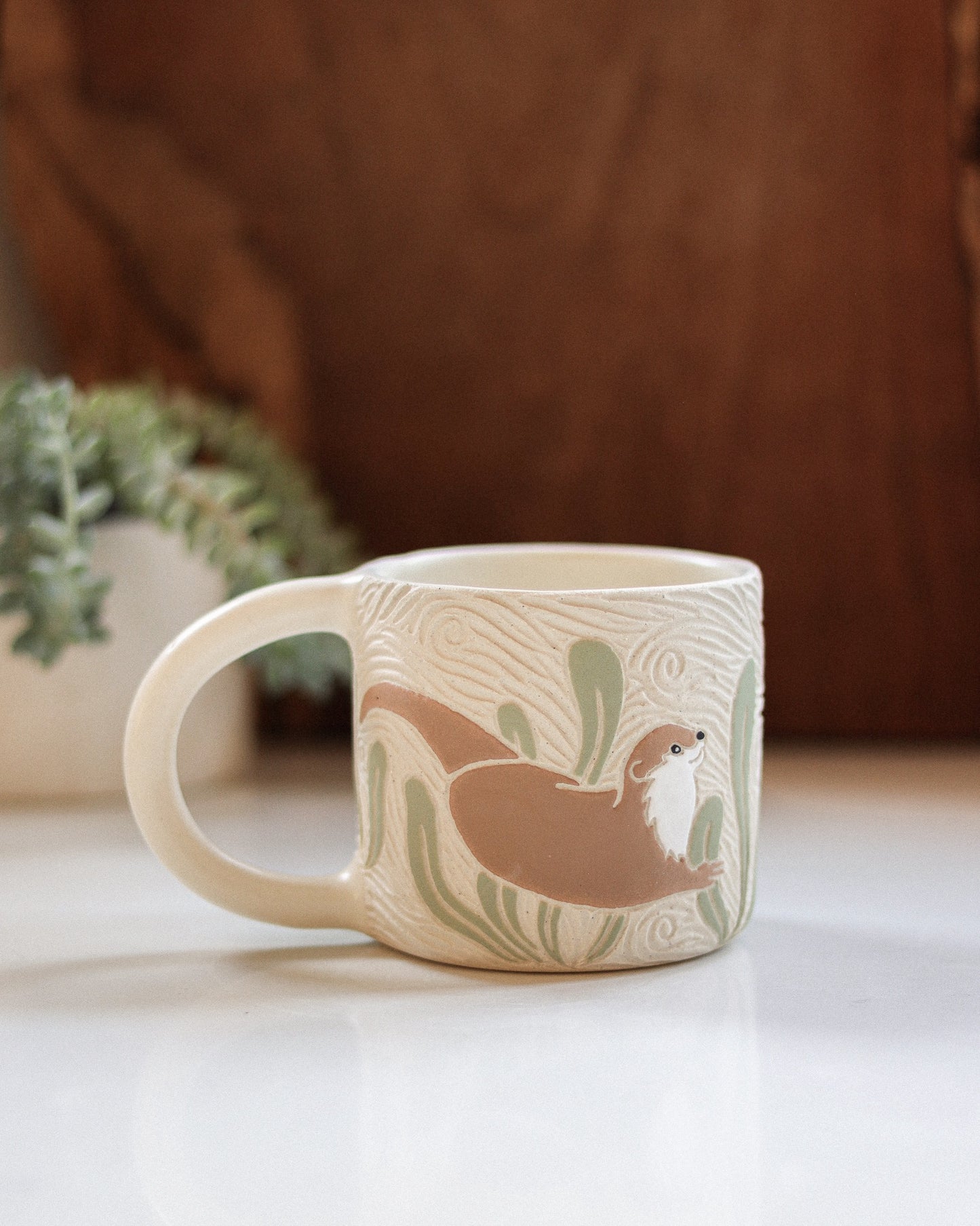 River Otters & Aquatic Plants Mug #1