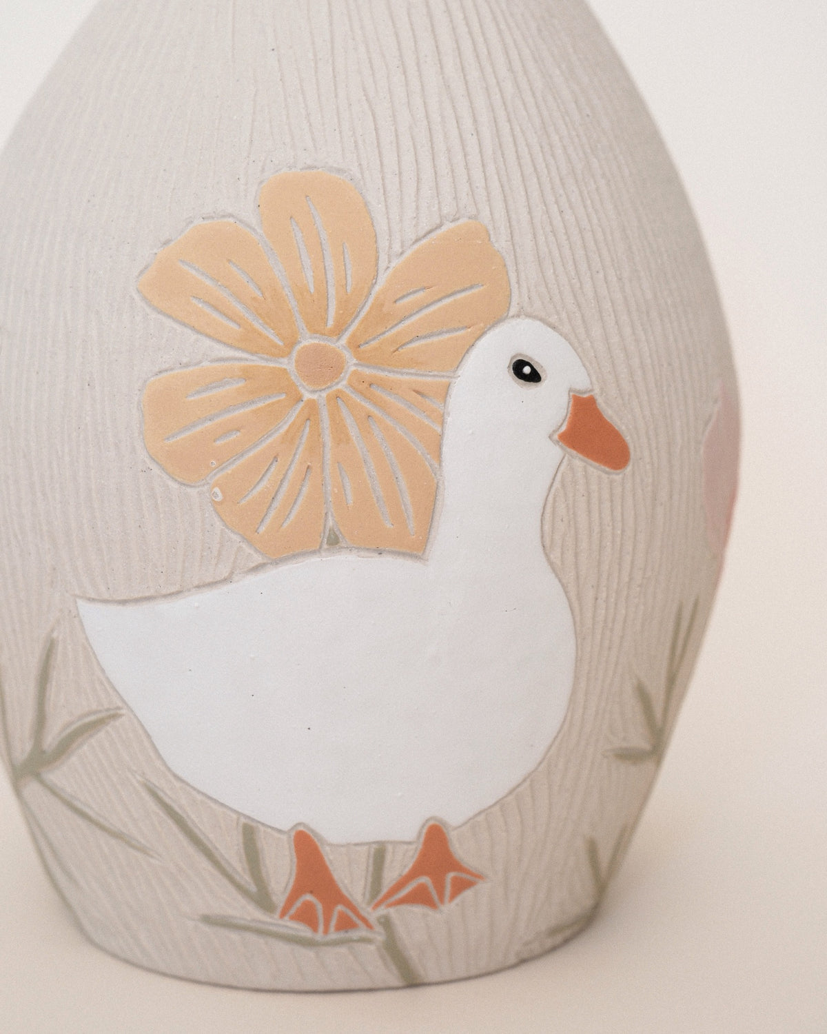 Ducks & Cosmos Vase