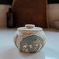 Whales Speckled Salt Jar