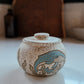 Whales Speckled Salt Jar