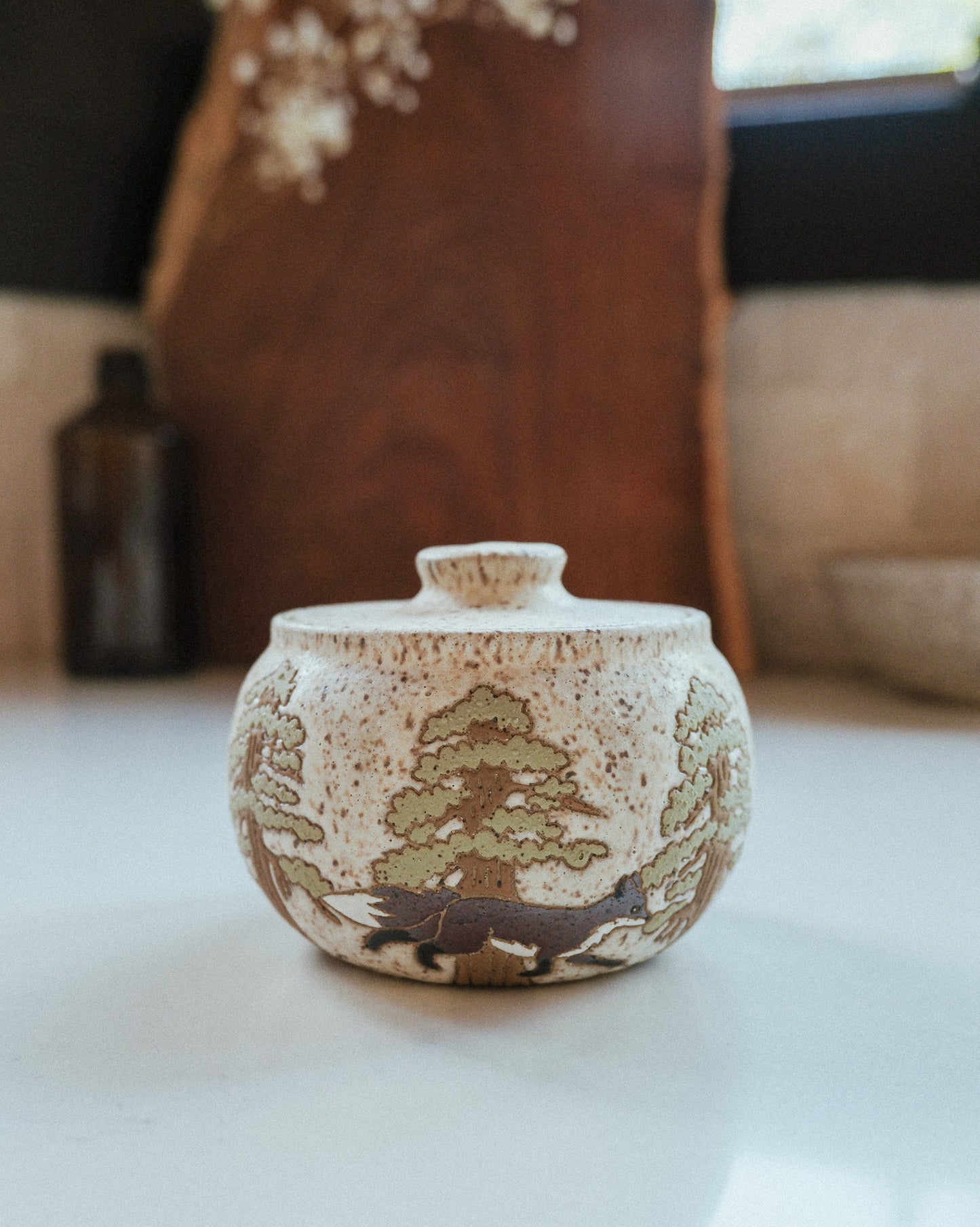 Foxes & Sequoias Speckled Salt Jar