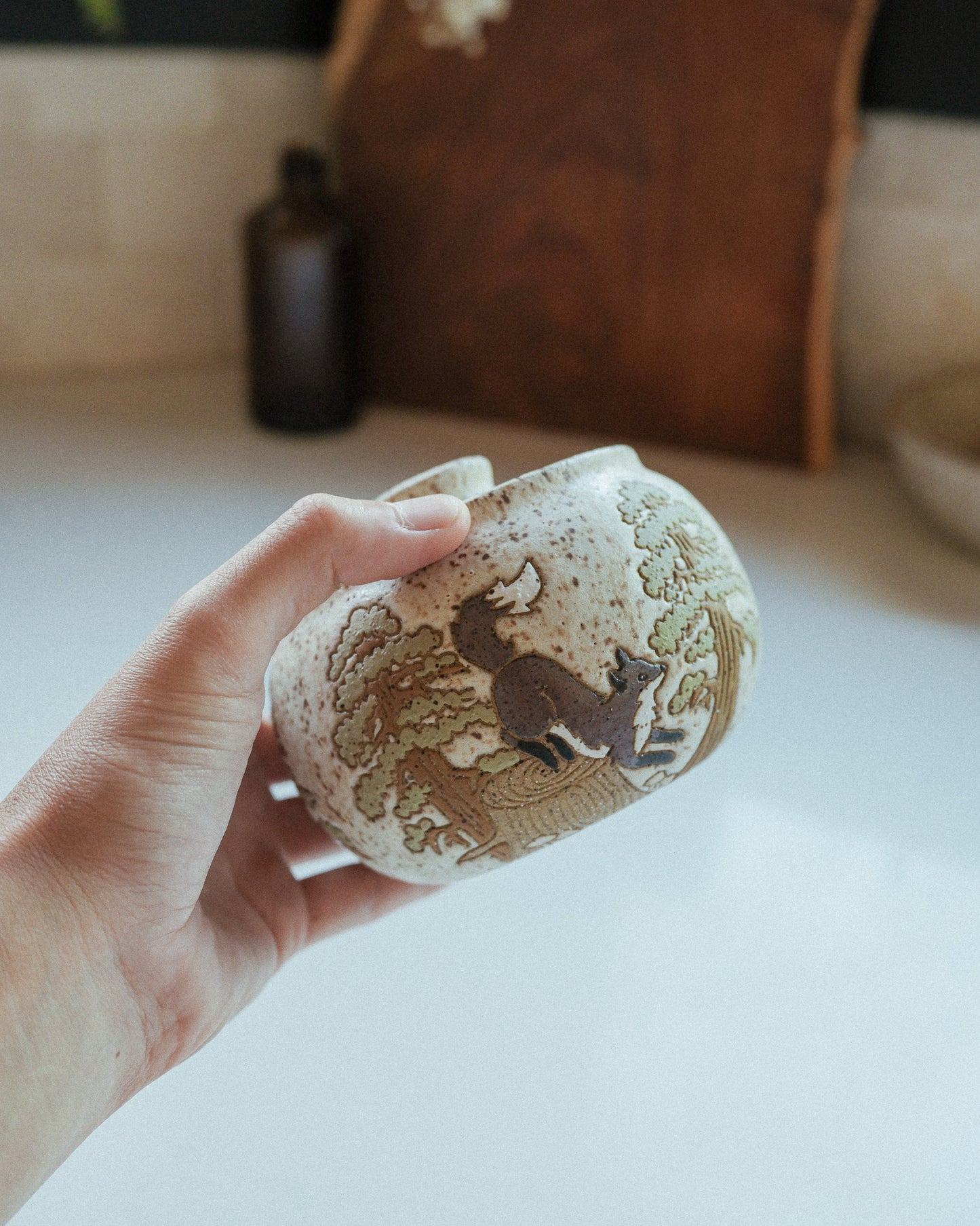 Foxes & Sequoias Speckled Salt Jar