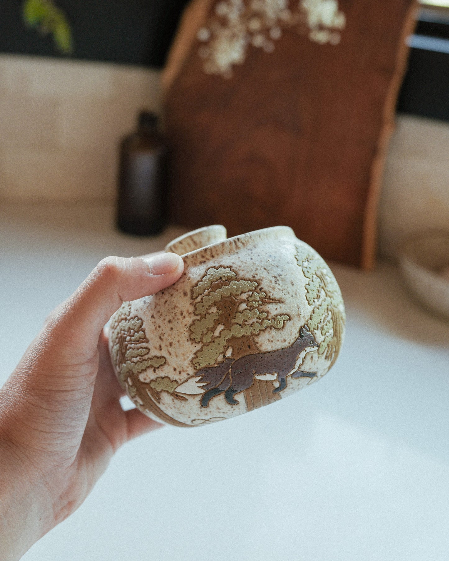 Foxes & Sequoias Speckled Salt Jar