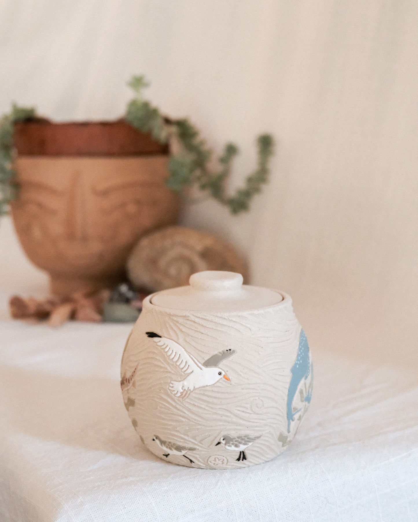 California Coast Salt Jar