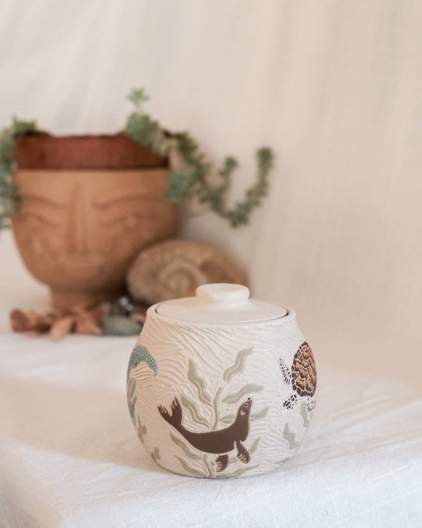 California Coast Salt Jar