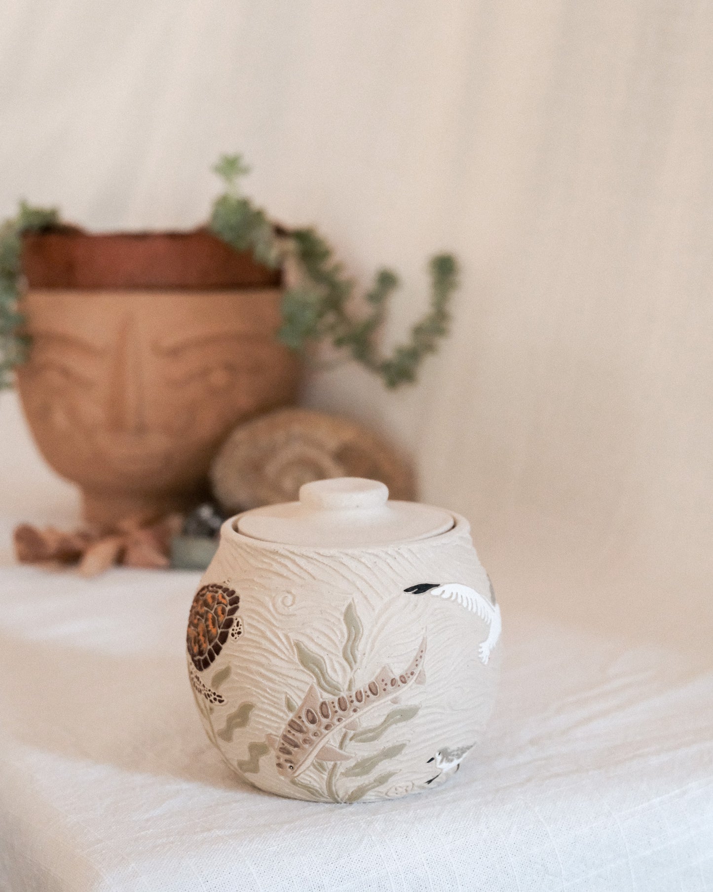 California Coast Salt Jar
