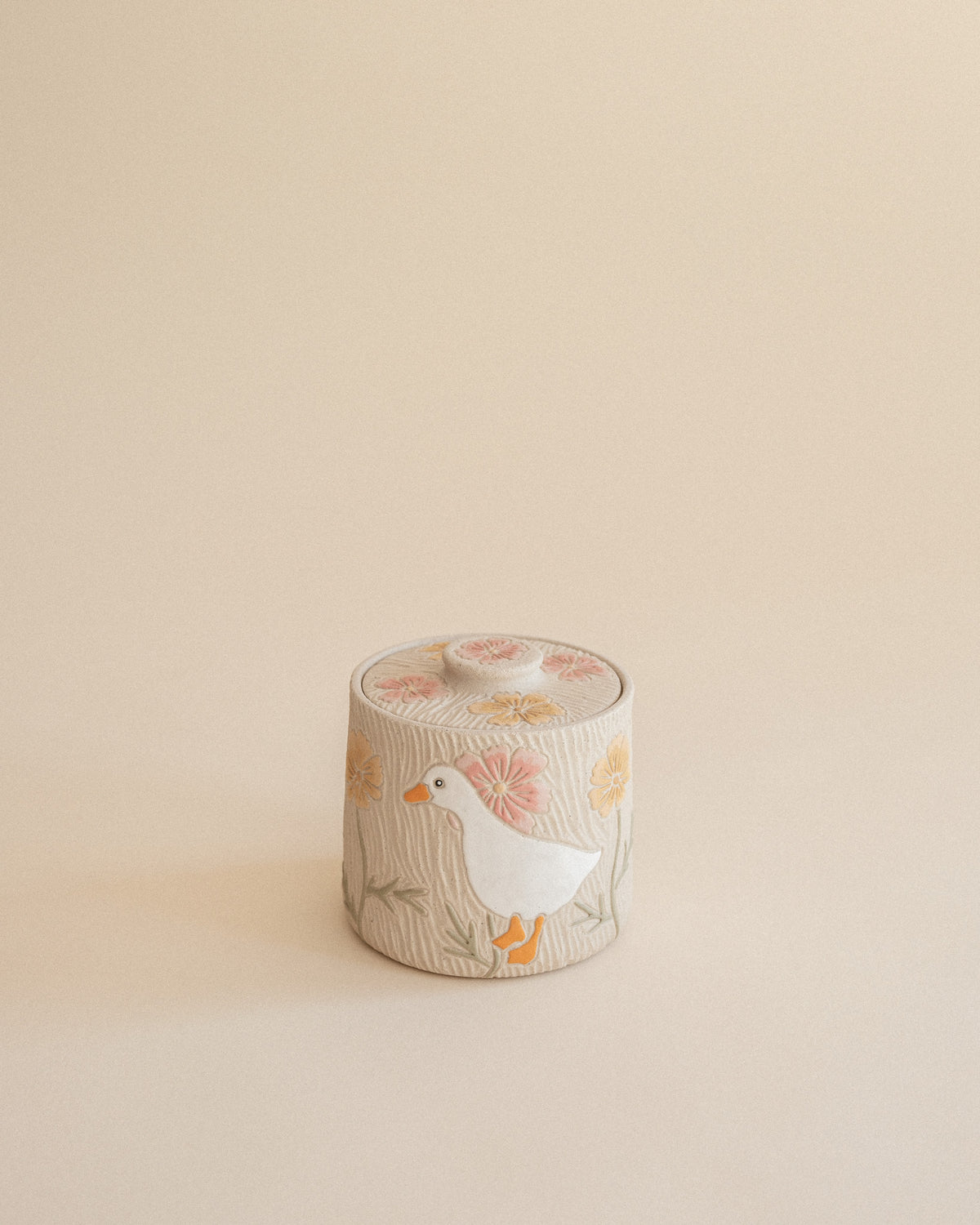 Ducks & Cosmos Salt Jar