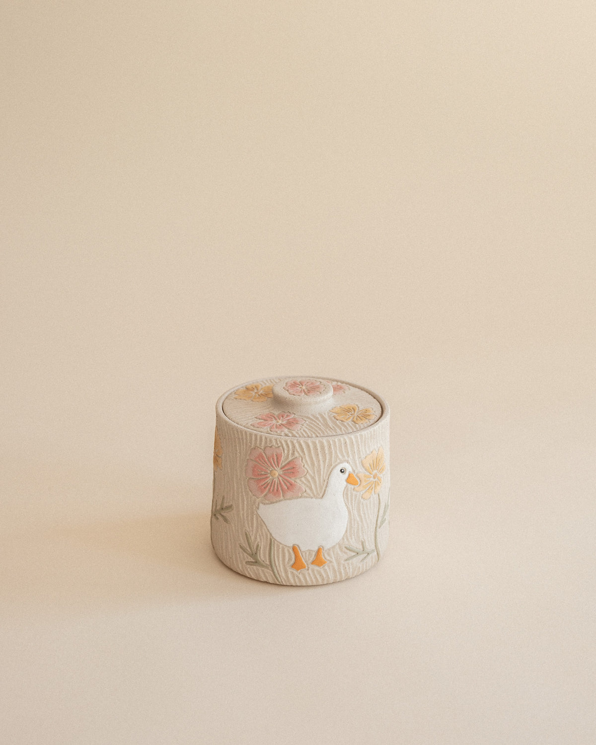 Ducks & Cosmos Salt Jar