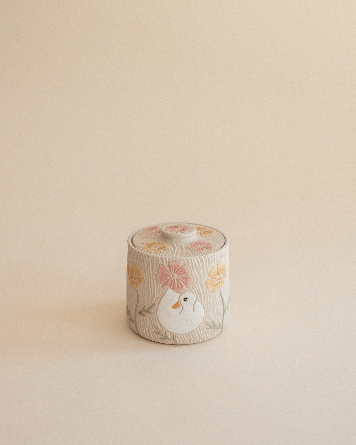 Ducks & Cosmos Salt Jar