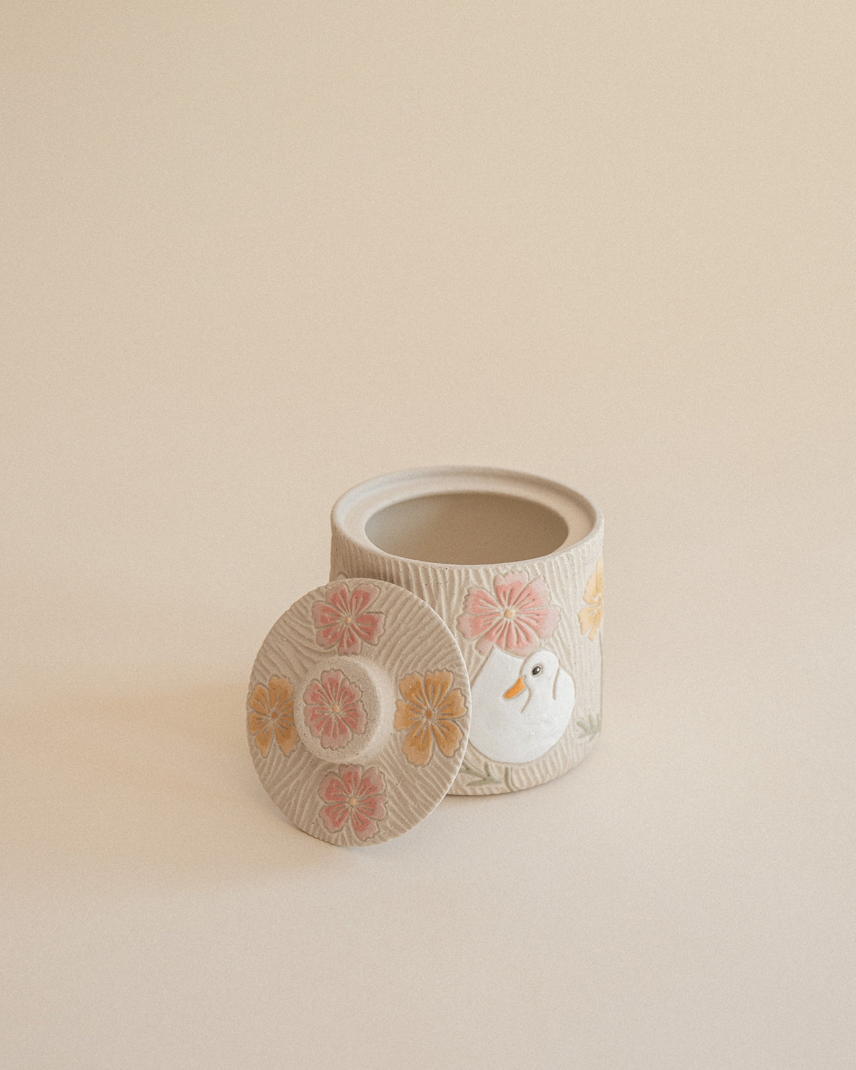 Ducks & Cosmos Salt Jar