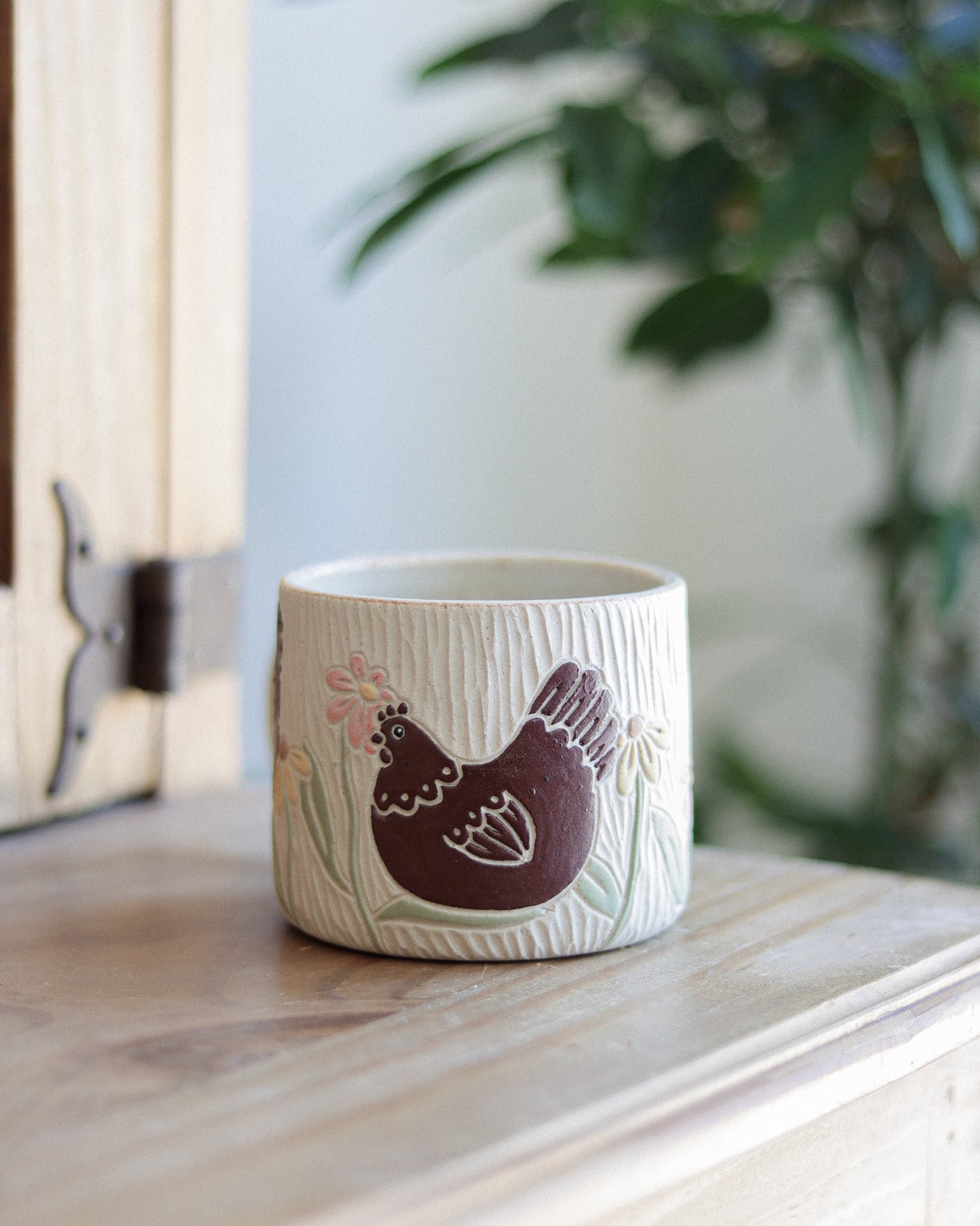 Chickens & Flowers Mug #1