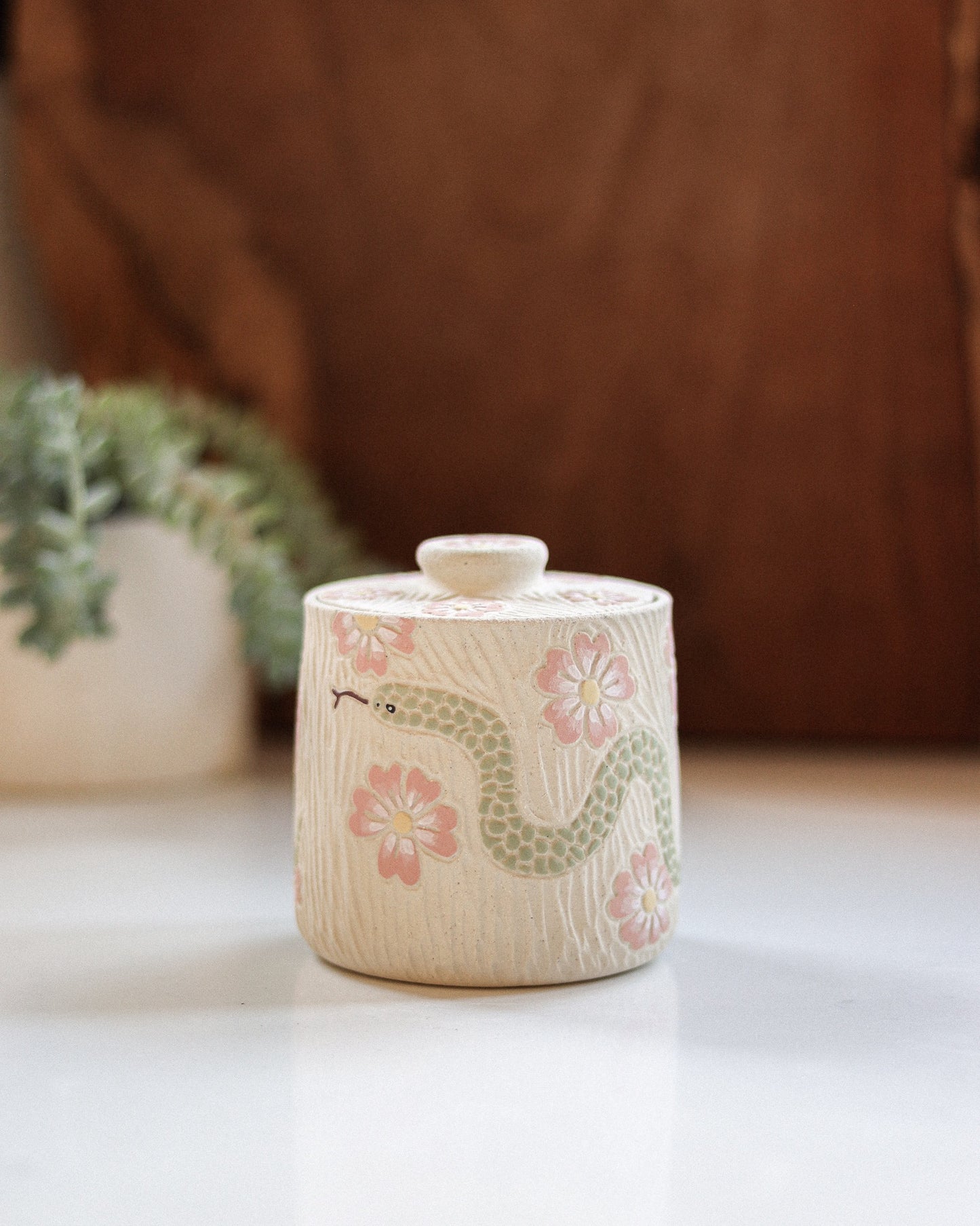 Snakes & Wild Roses Salt Jar