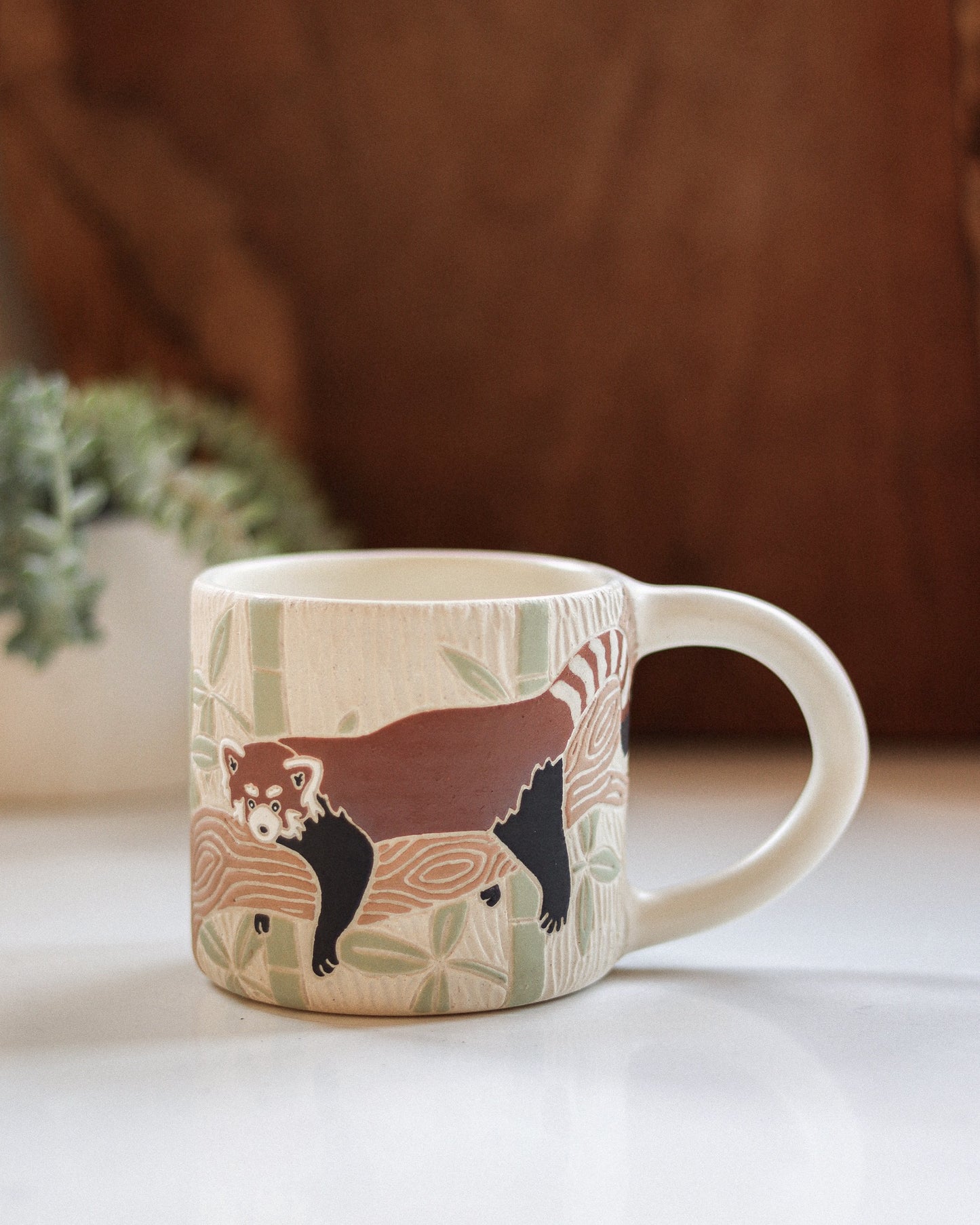 Red Panda & Bamboo Mug