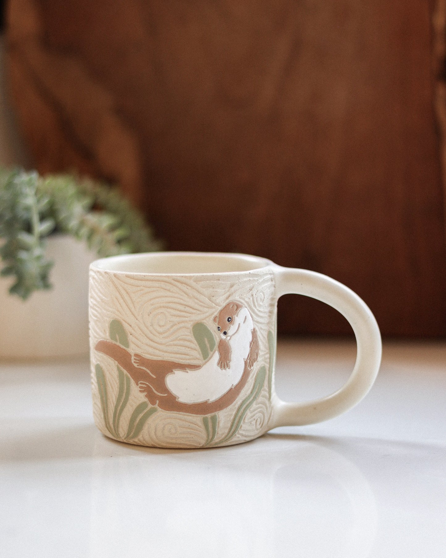 River Otters & Aquatic Plants Mug #1