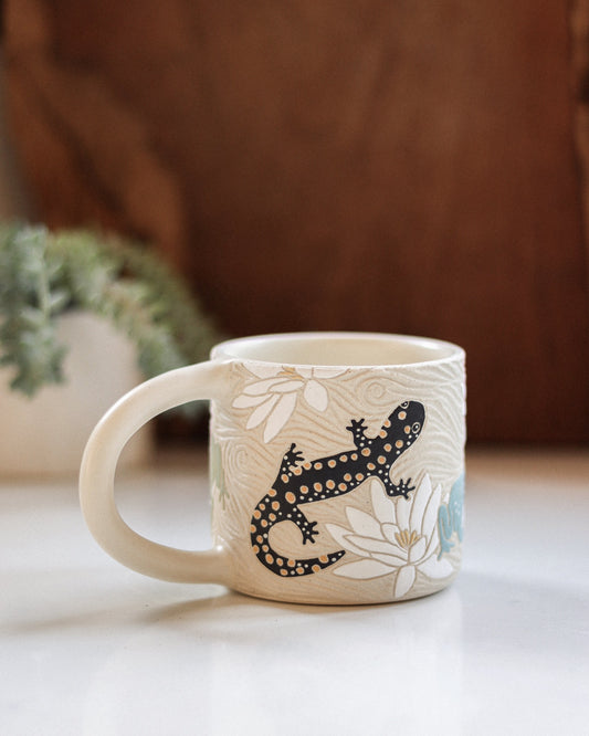 Amphibians & Lilypad Flowers Mug