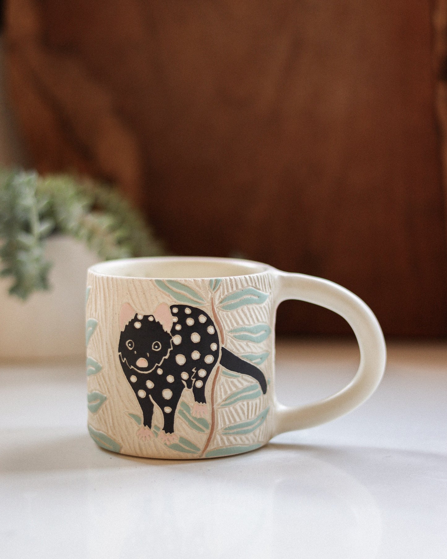 Spotted Quolls & Eucalyptus Mug