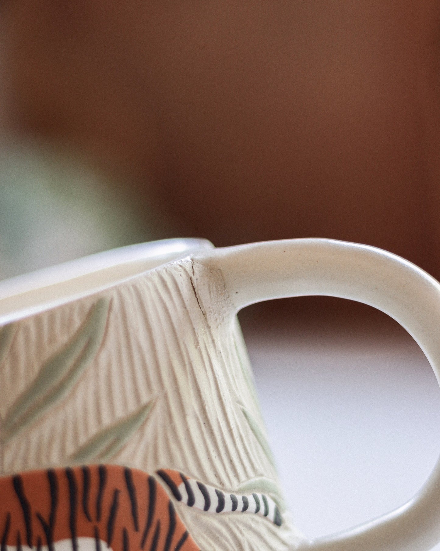 Tiger & Palm Leaves Mug