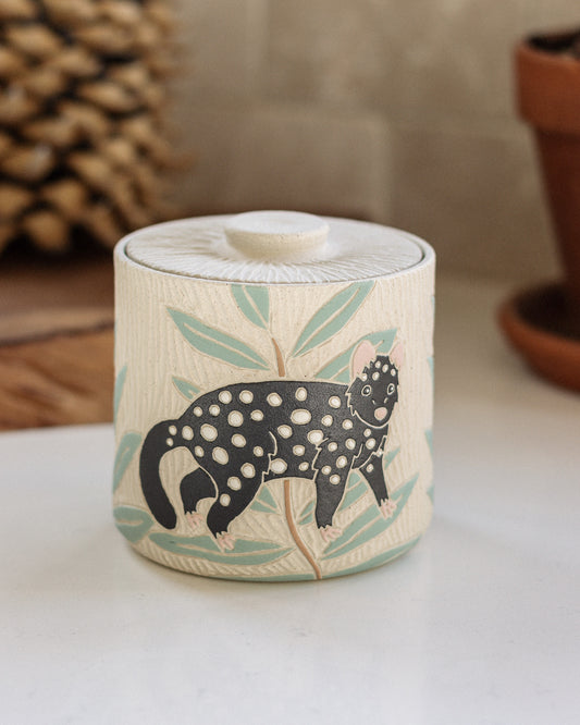 Spotted Quoll & Eucalyptus Jar