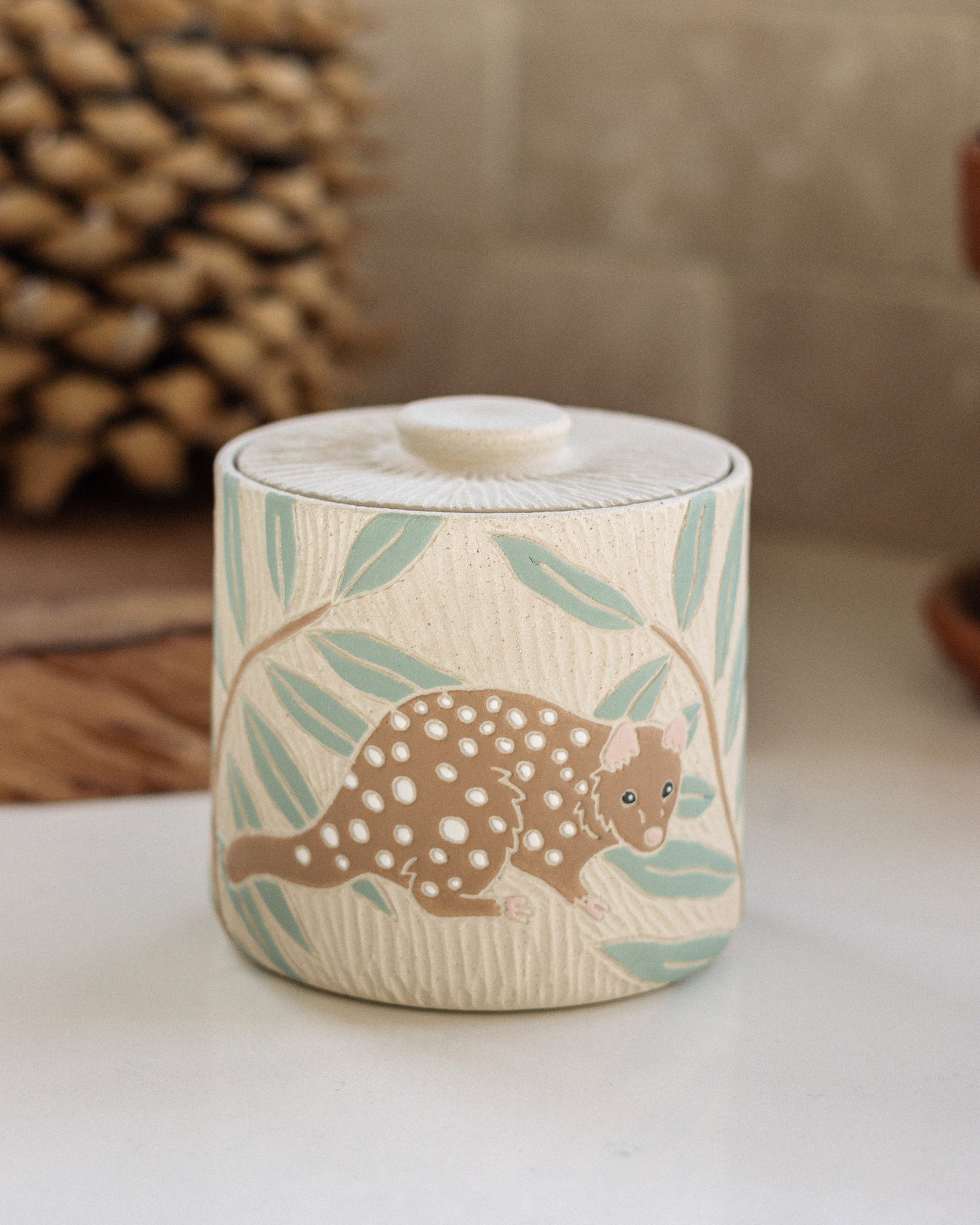 Spotted Quoll & Eucalyptus Jar