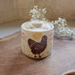 Chickens & Cosmos Salt Jar