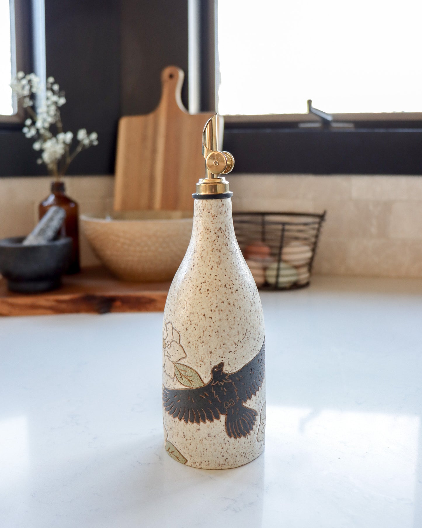 Ravens and Magnolias Oil Cruet