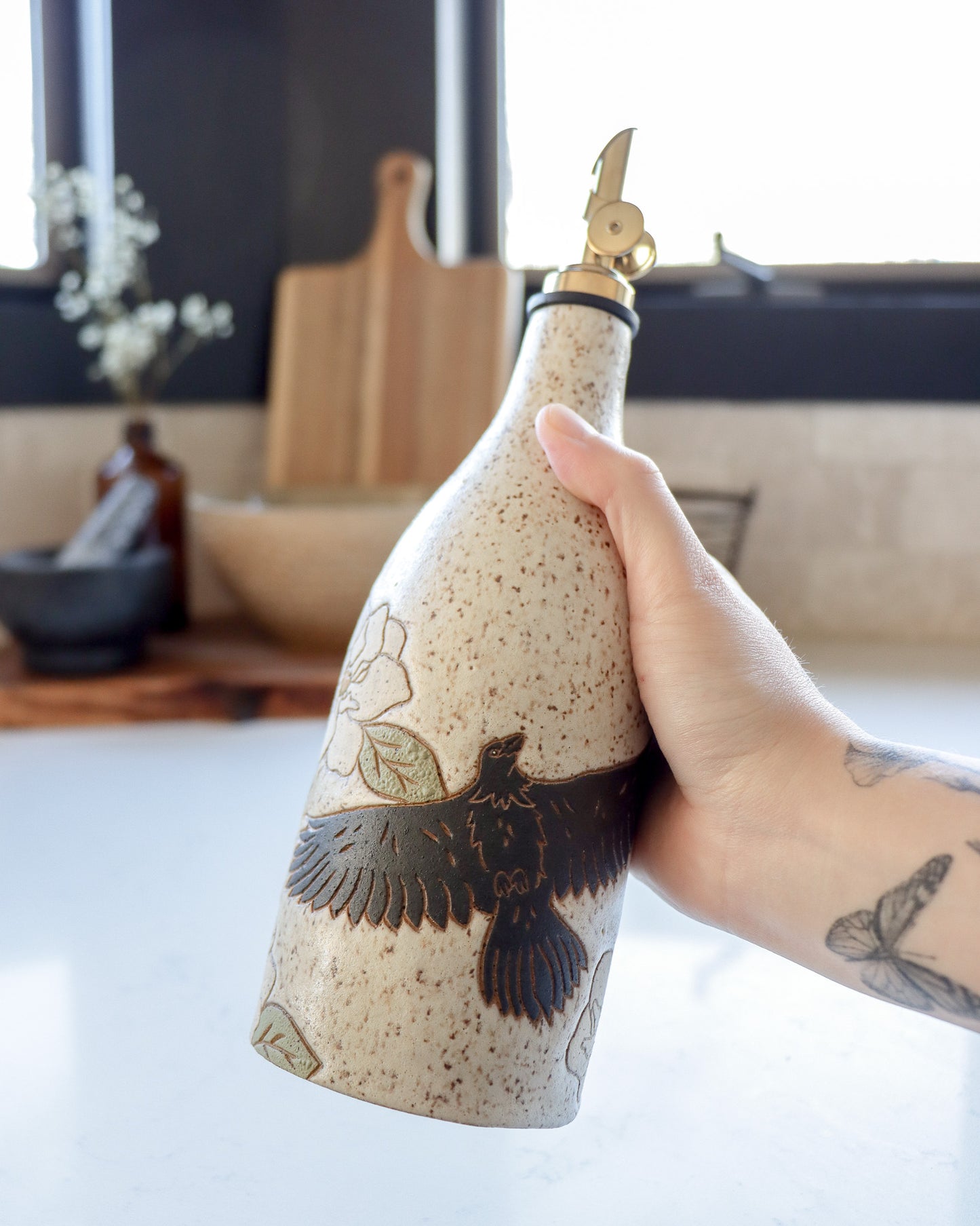 Ravens and Magnolias Oil Cruet