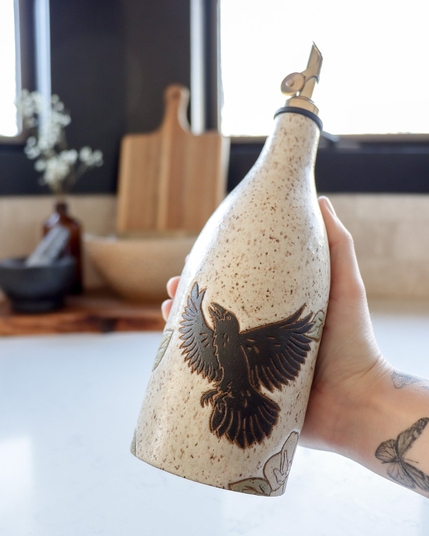 Ravens and Magnolias Oil Cruet