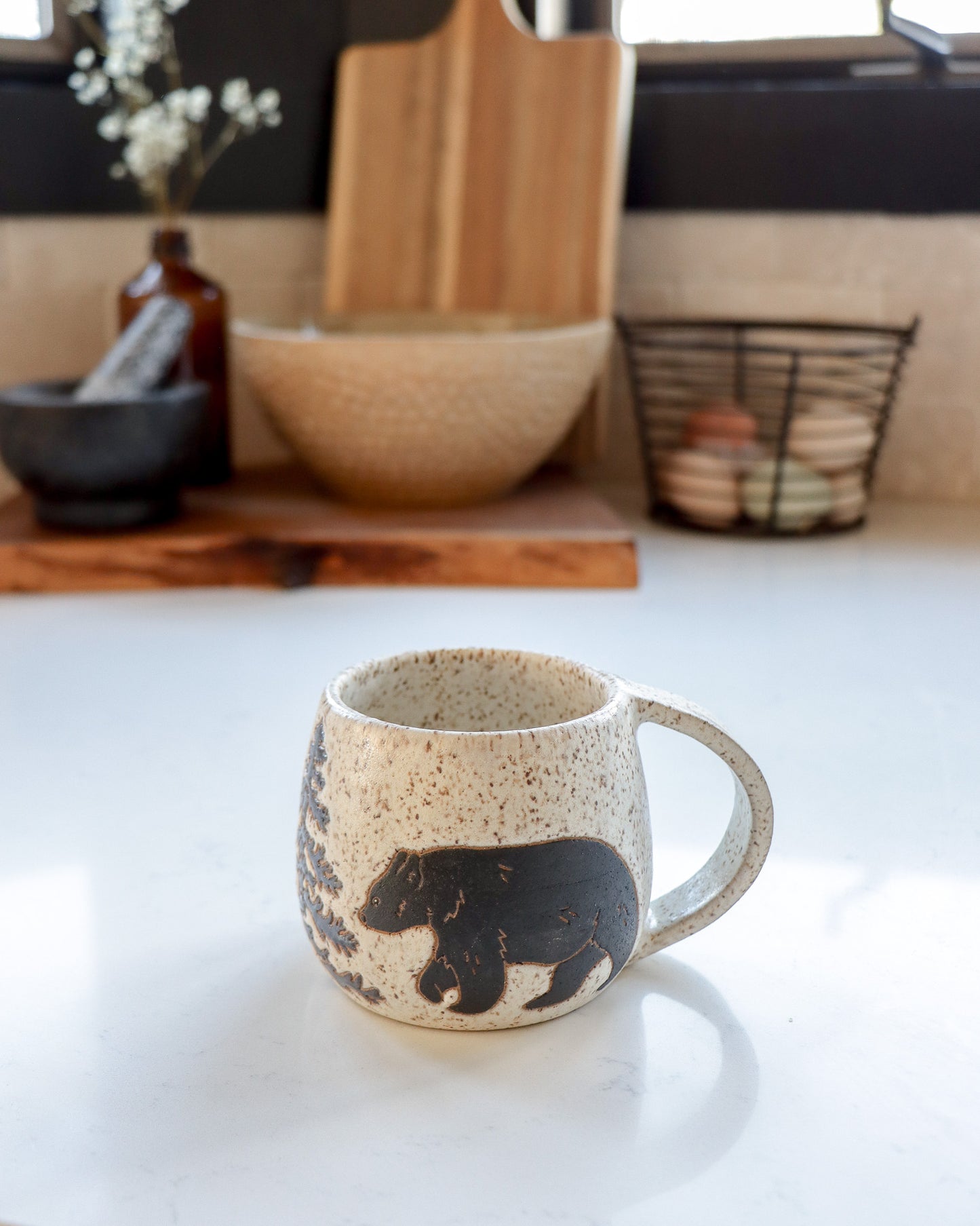 Black Bear and Pine Tree Mug