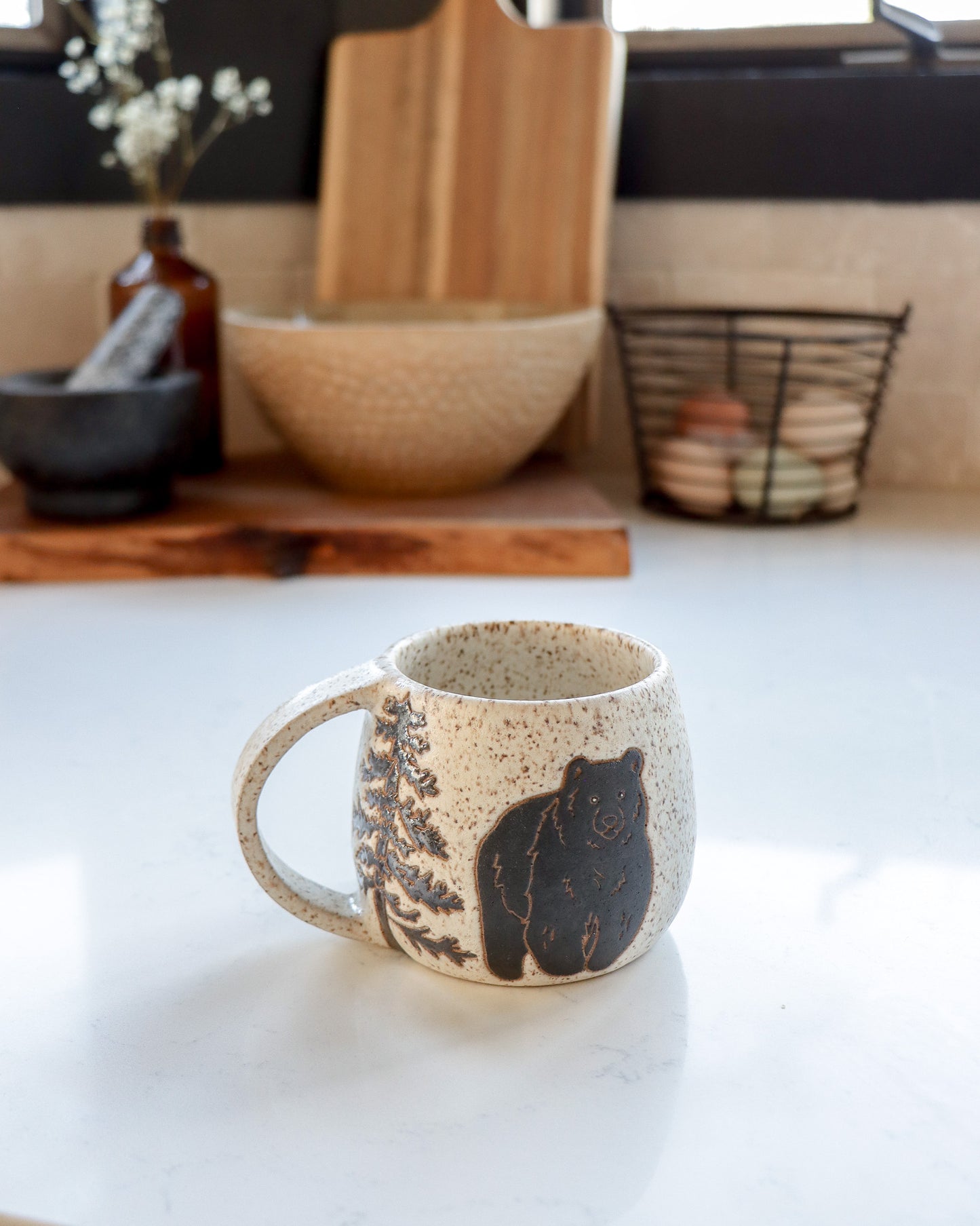 Black Bear and Pine Tree Mug