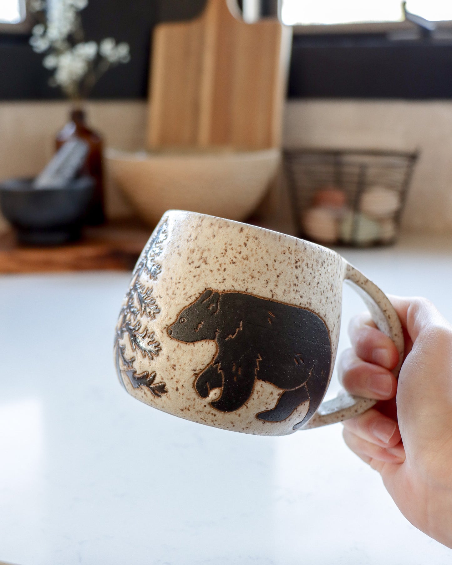 Black Bear and Pine Tree Mug