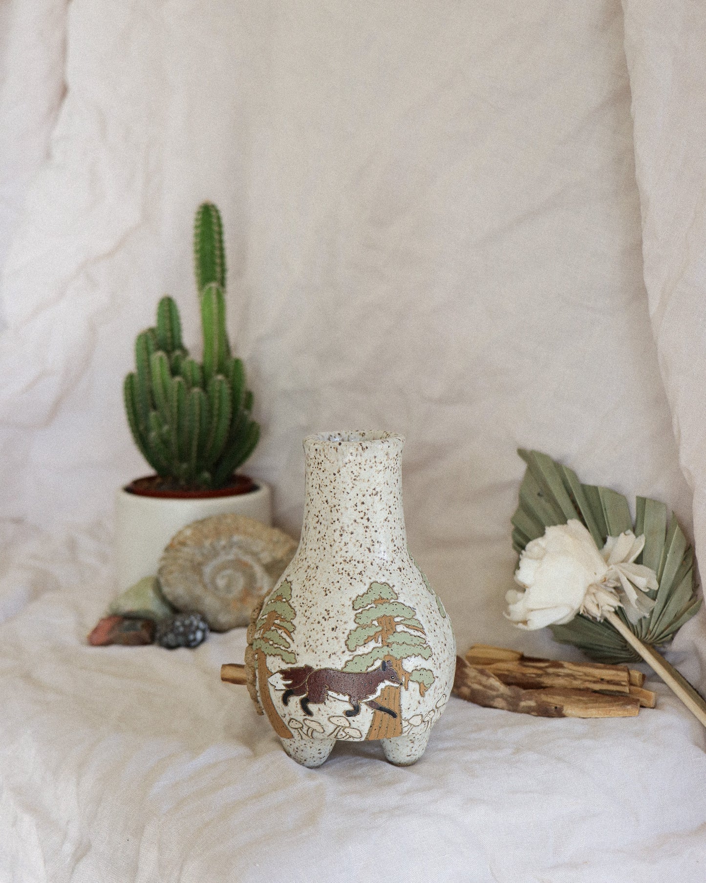 Foxes & sequoias palo santo / incense cone chiminea