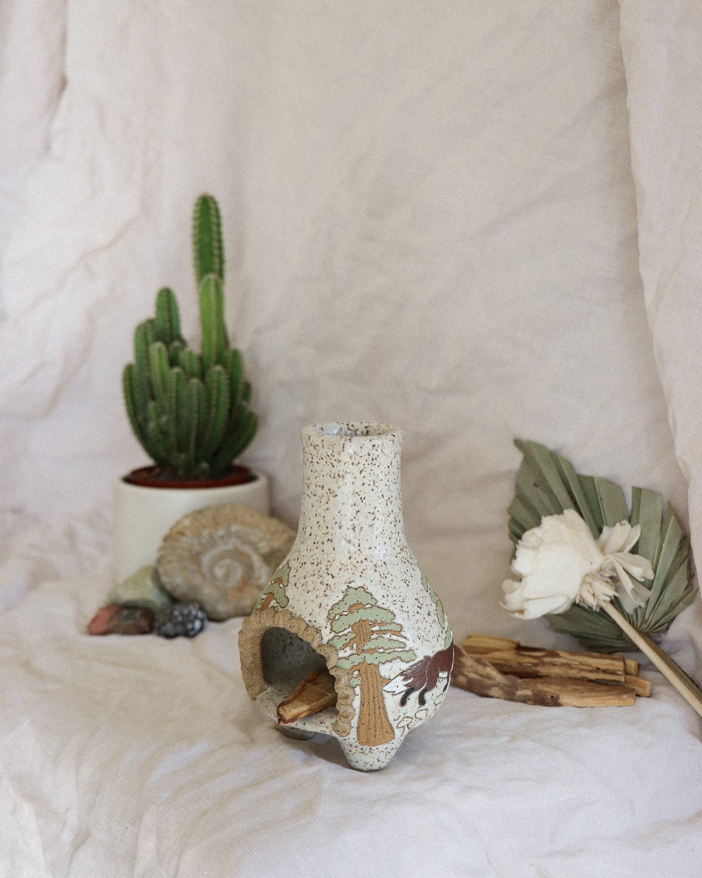 Foxes & sequoias palo santo / incense cone chiminea